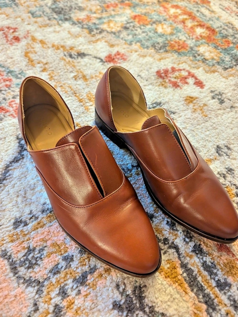 Nisolo Emma d'Orsay Women's 9 Oxford Brown Flats Slide On Academia Office
